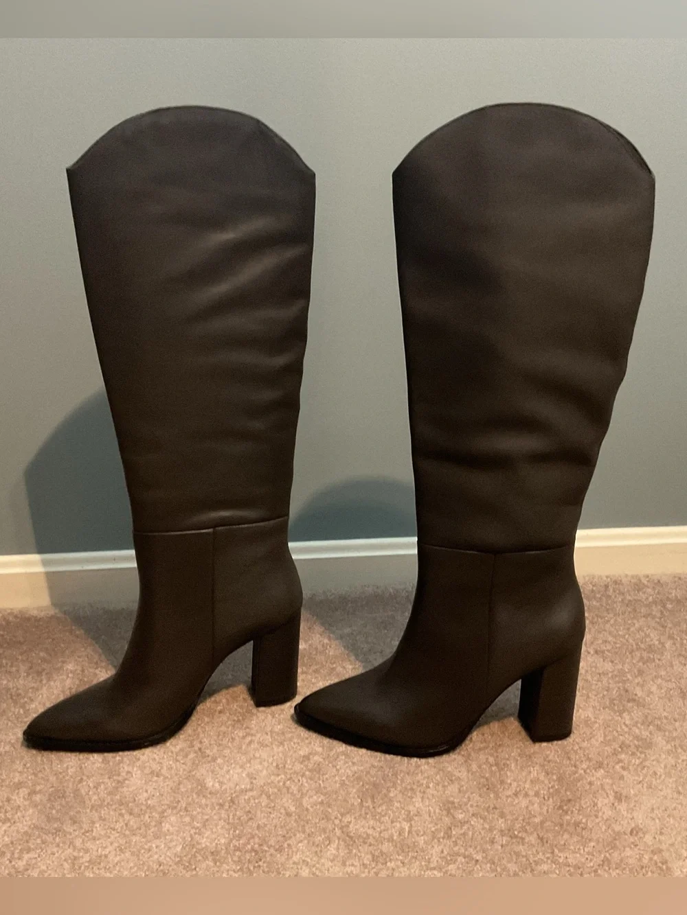 Steve Madden Bixby Dark Brown Over-the-Knee Leather Boots